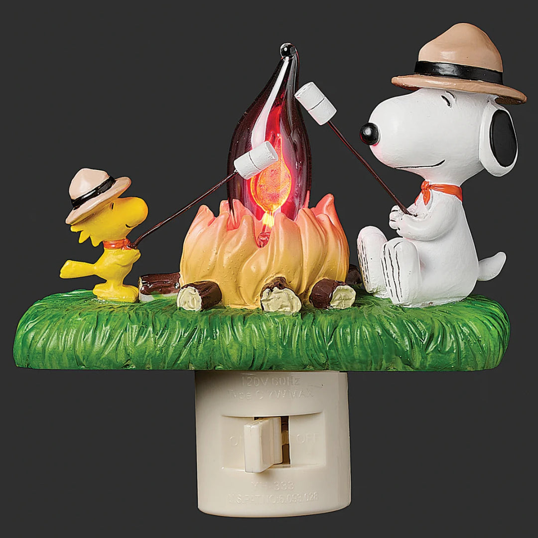 Peanuts Beagle Scouts Flickering Flame Campfire Night-Light