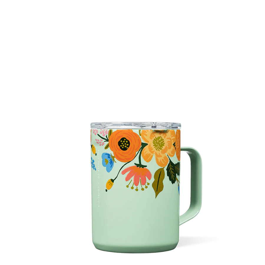 Corkcicle - Rifle Paper Mug Mint Lively Floral