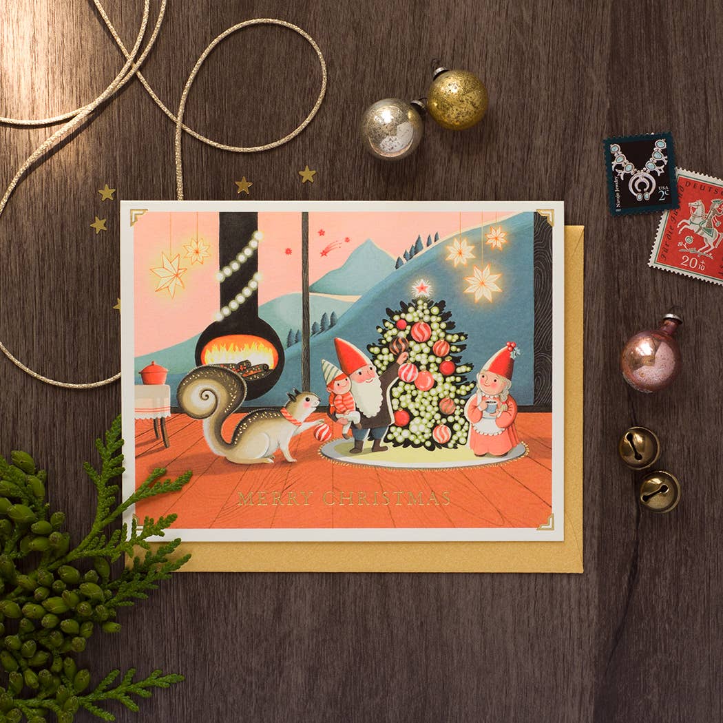 JooJoo Paper - Tiny Cabin Xmas Greeting Card