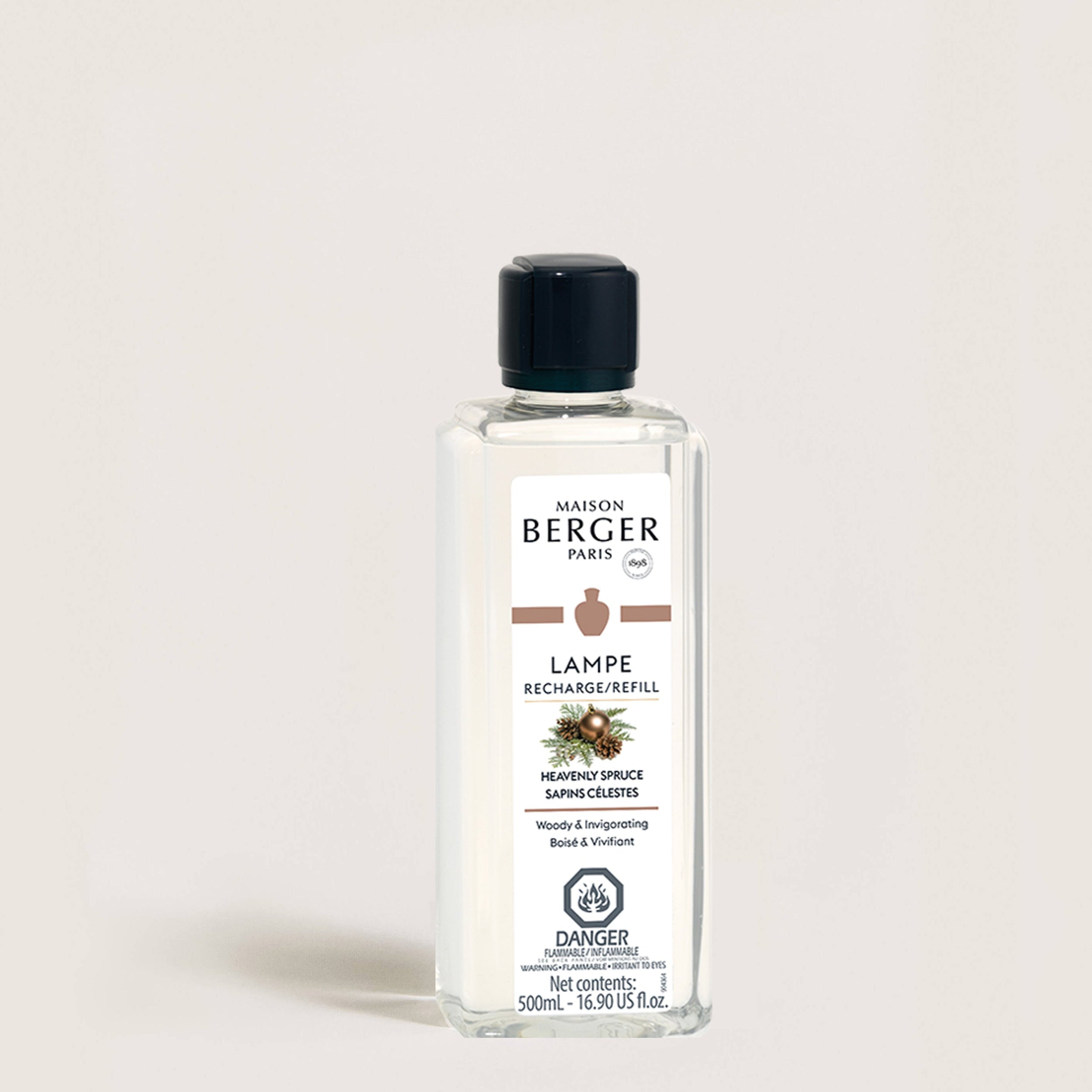 Maison Berger Paris refill bottle on a light beige background