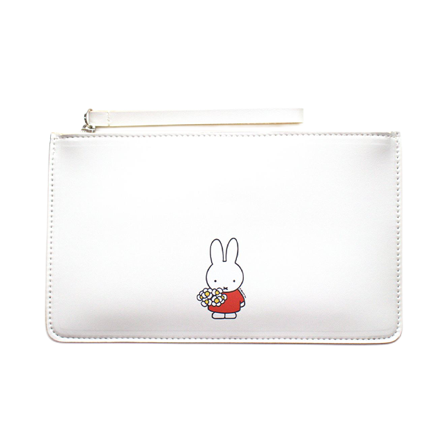 Miffy Flowers Pouch White