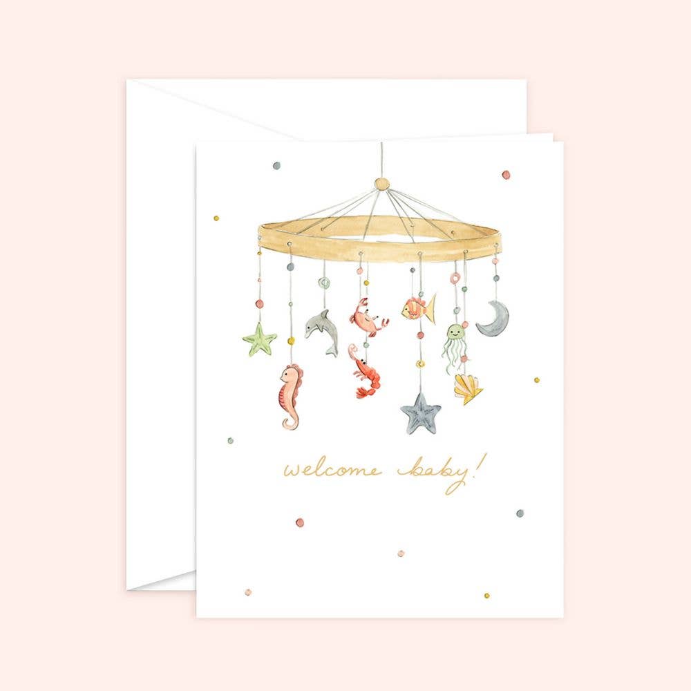 Under the Sea Welcome Baby Card: Kraft