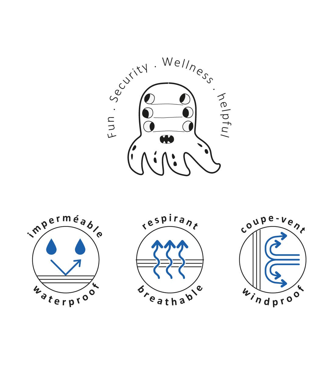 Windbreaker Rain Jacket - Black: 7-8y (128cm)