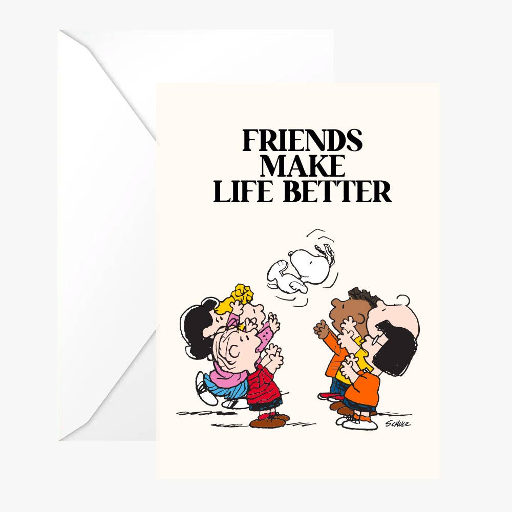 Titre - Carte double Snoopy « Friends » avec enveloppe blanche