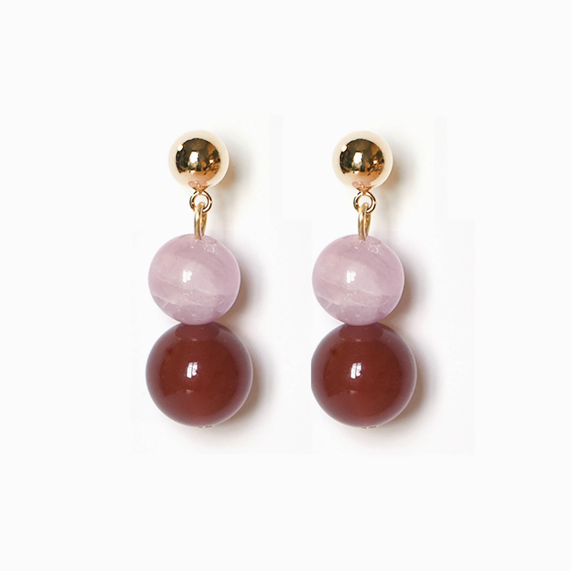 Titlee - Boucles d'oreilles en perles de grenat HUTTON