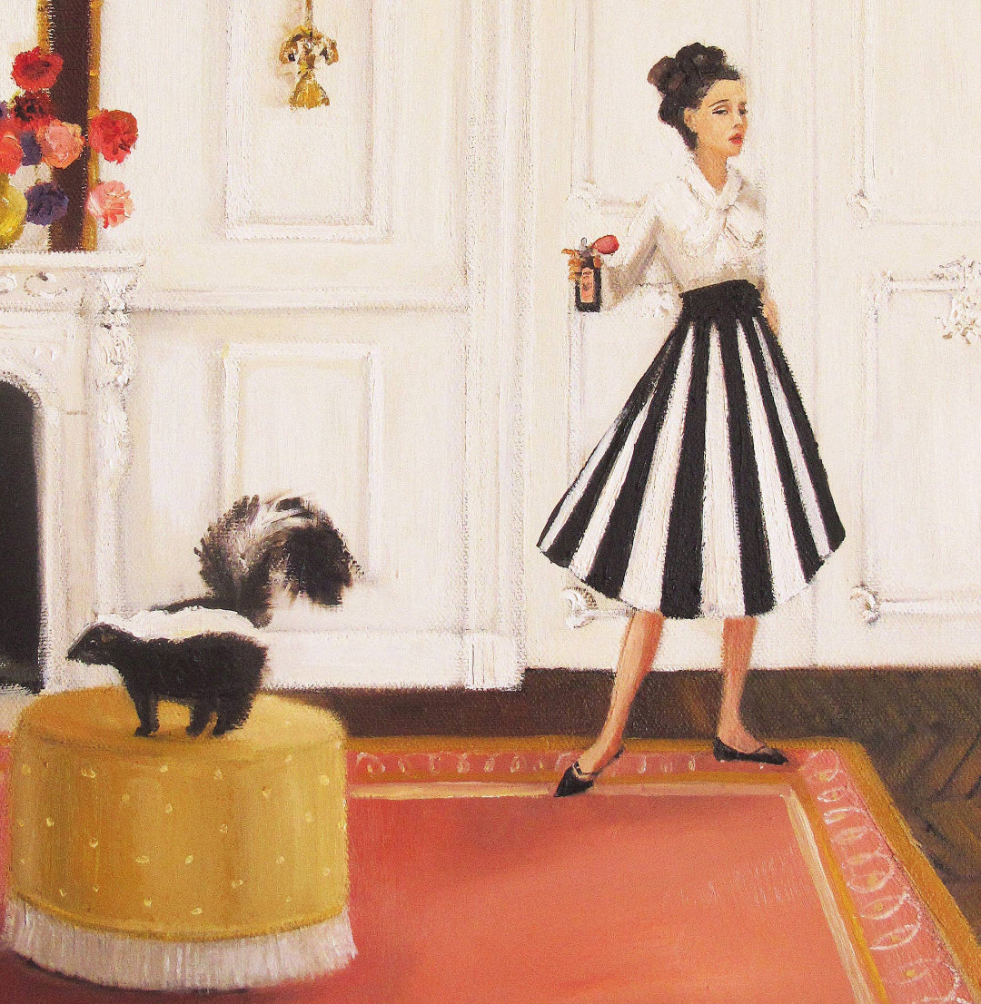 Janet Hill Studio - Lisette vs The Skunk Art Print