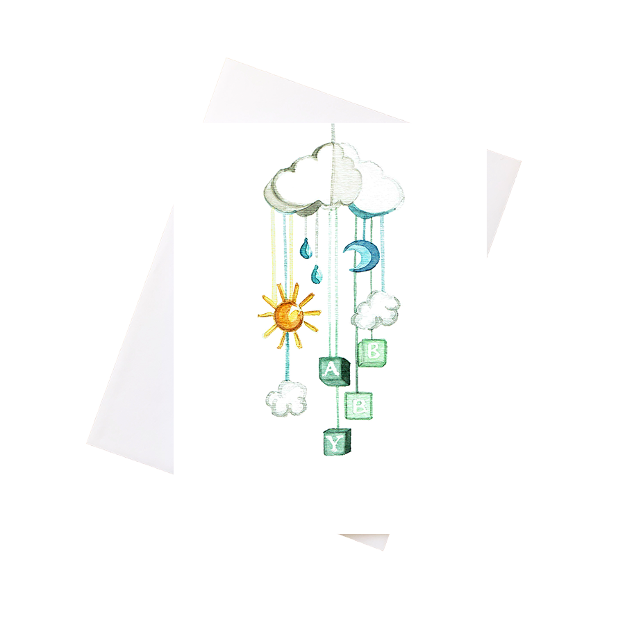 Baby Mobile Greeting Card