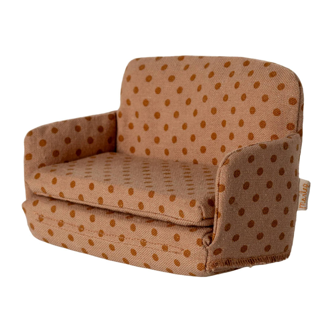 Patterned armchair on a white background