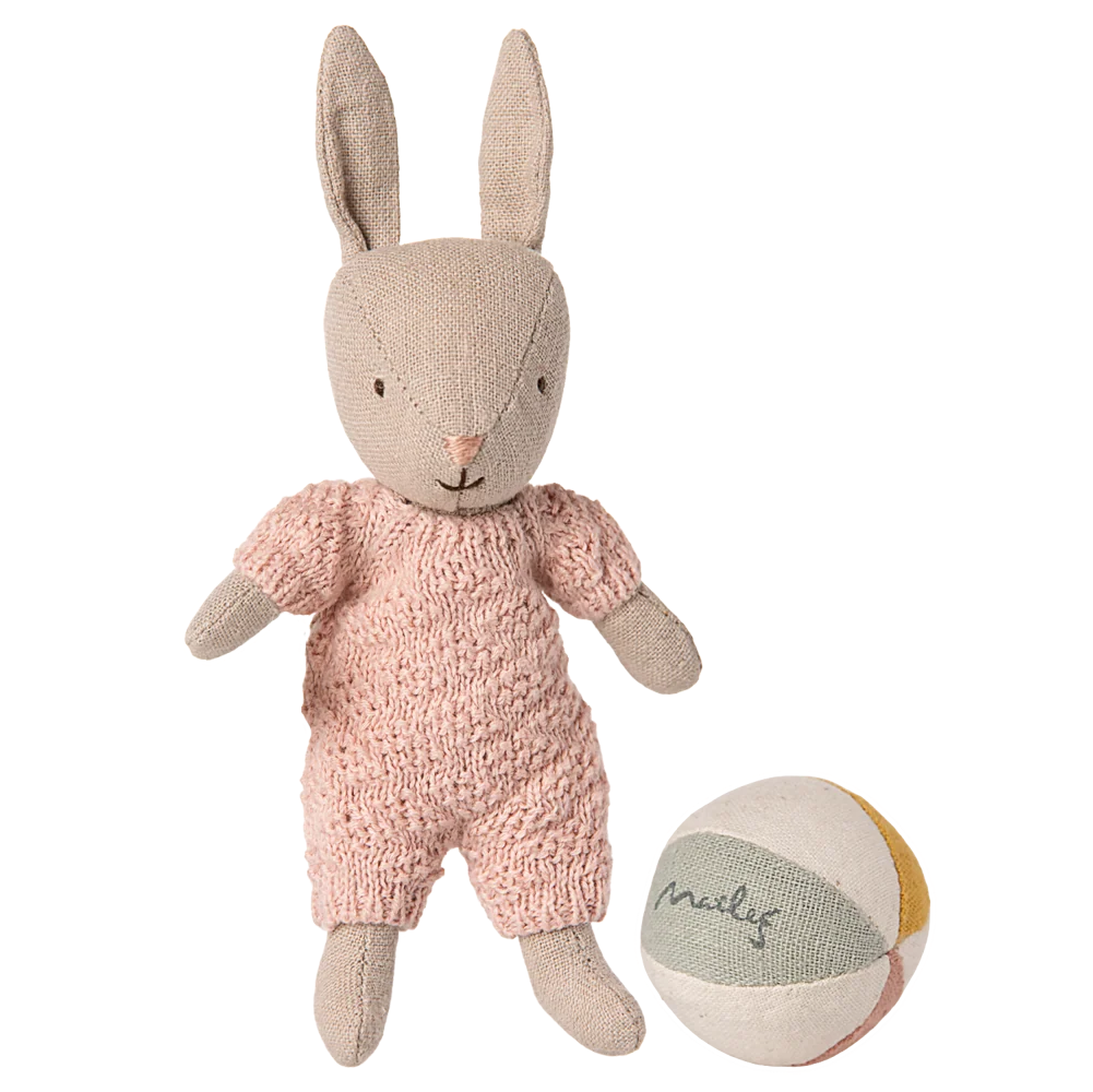 Maileg - Rabbit Set, Micro - Sand - Rose