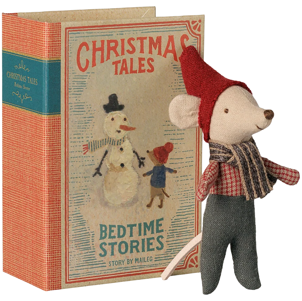 Maileg - Christmas Mouse, Baby in Book