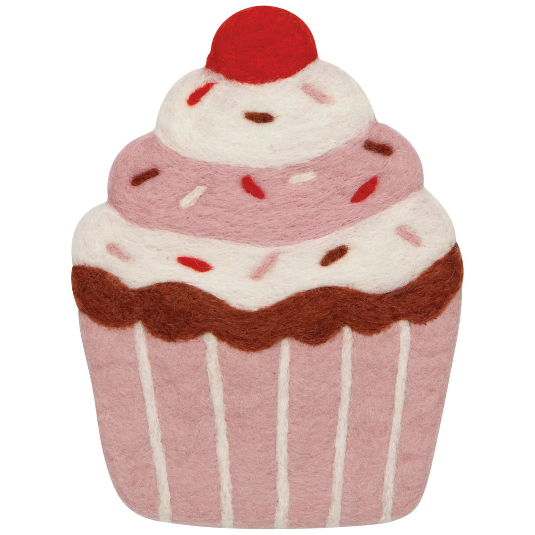 Felt Wool Cupcake Trivet