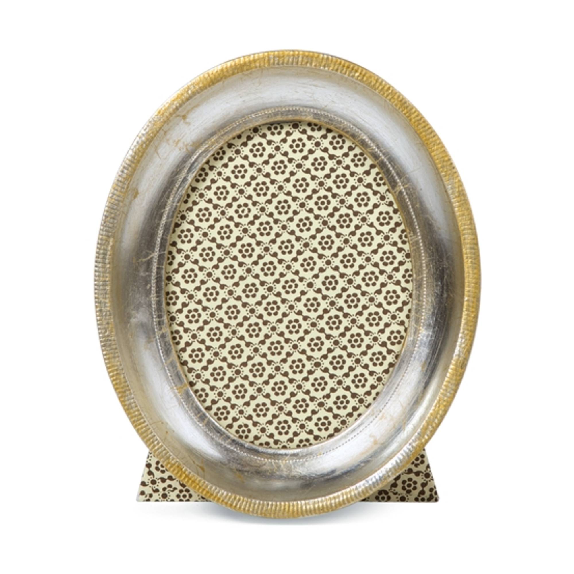 Oval Silver Leaf Frames