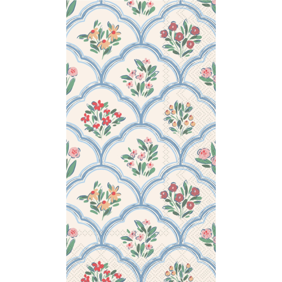 Floral paper guest towel