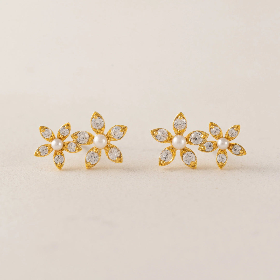 Boucles d'oreilles à tige Harlowe en argent