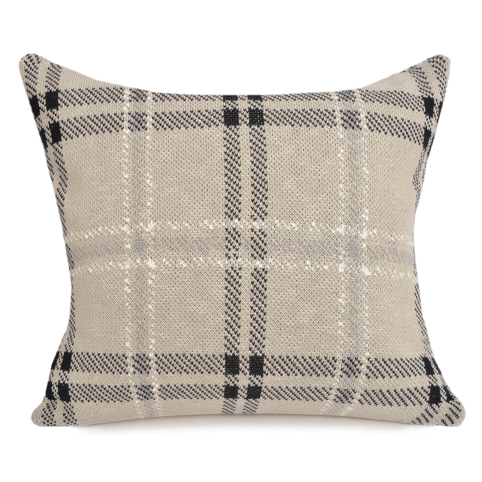 Oliver Plaid Pillow - Sand