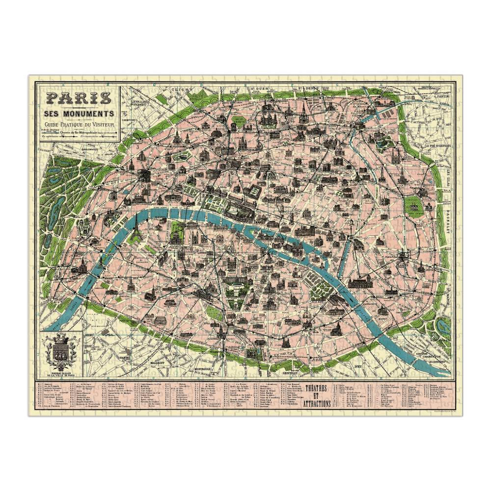 Map of Paris 1000 Piece Puzzle
