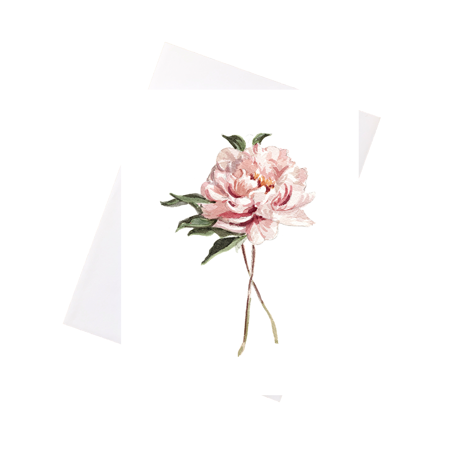 Pink Peony Greeting Card