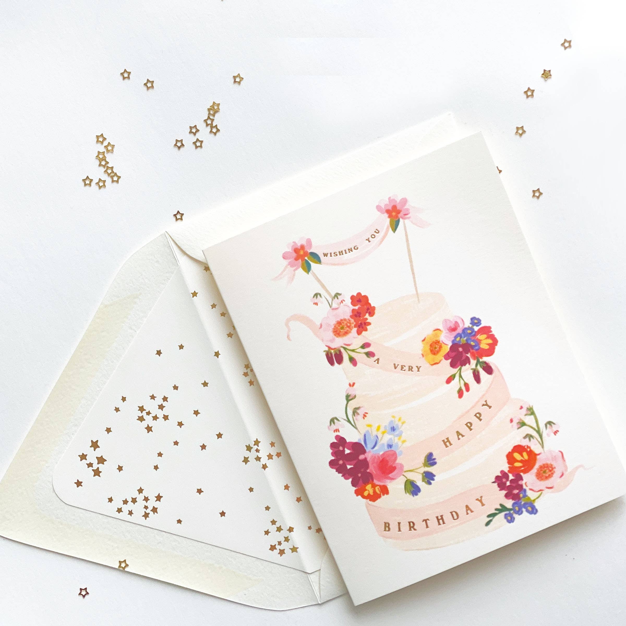 The First Snow - Wishing You a Happy Birthday Cake Greeting Card