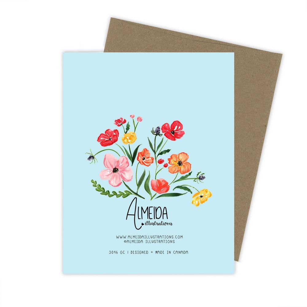 Carte d'anniversaire fleurie | Carte d'anniversaire fleurie