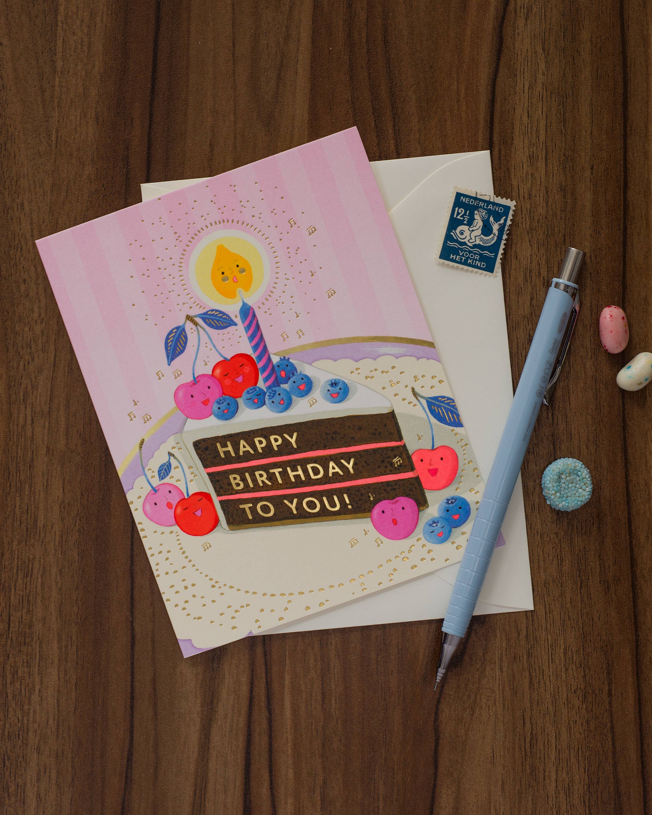Berry Serenade Birthday Greeting Card