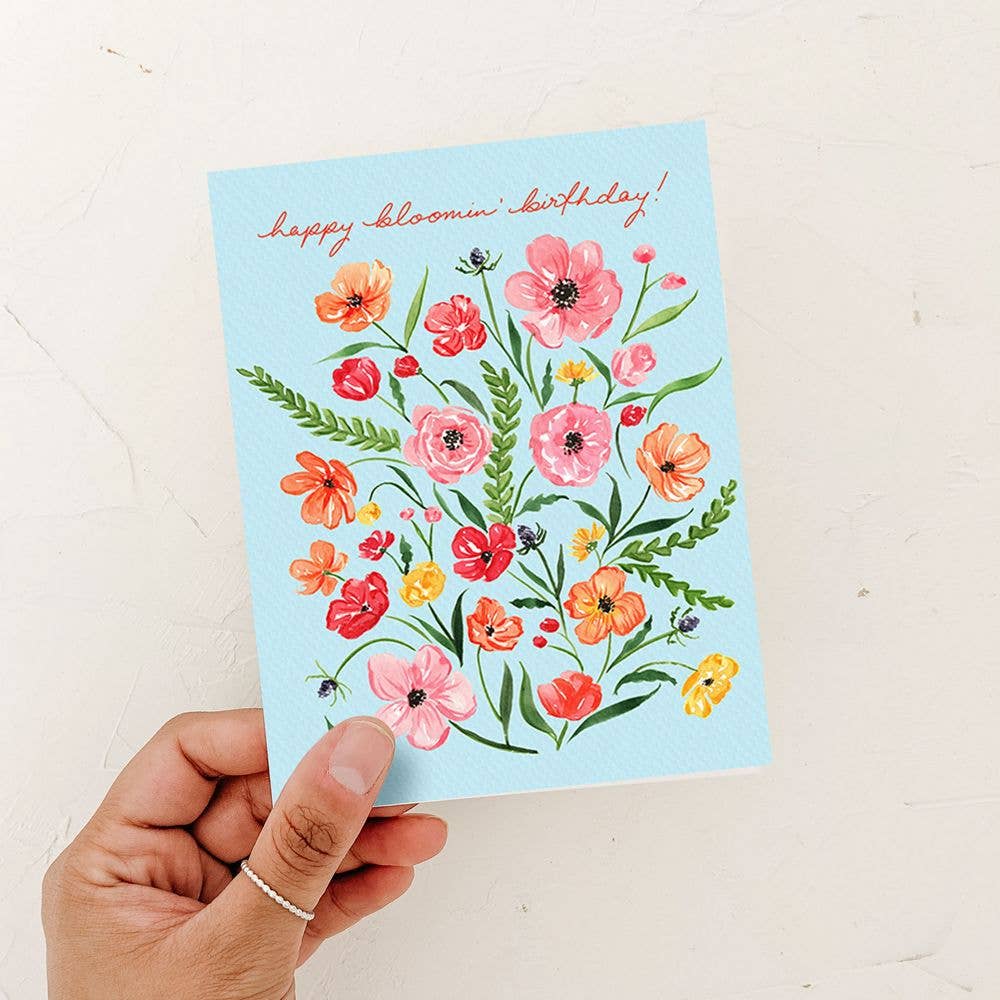 Happy Bloomin' Birthday Card | Flower Birthday Card