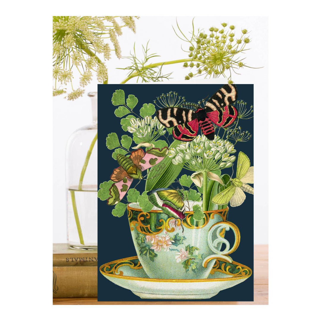 Carte de vœux Teacup Garden