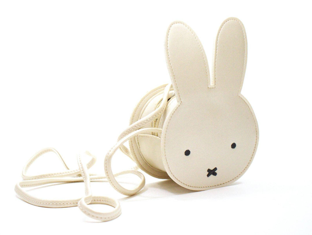 Off White bunny-shaped bag with a strap on a white background