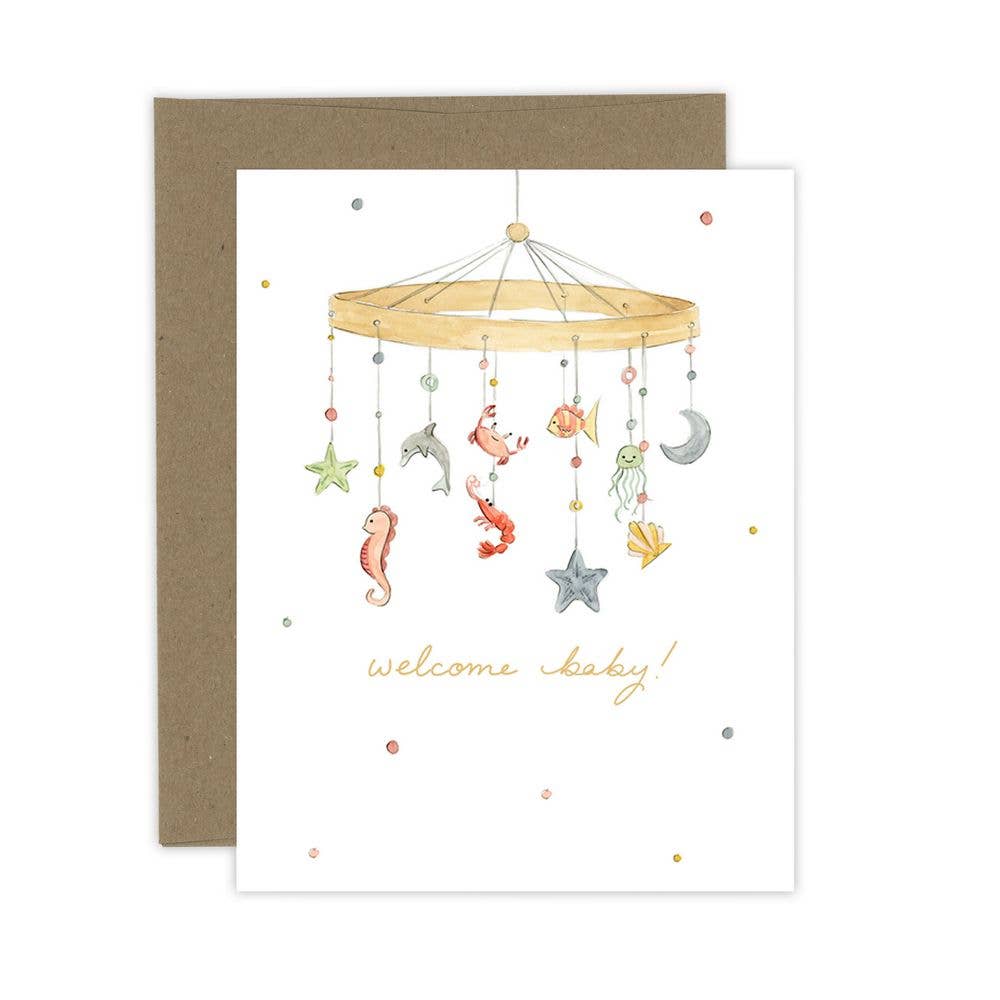 Under the Sea Welcome Baby Card: Kraft