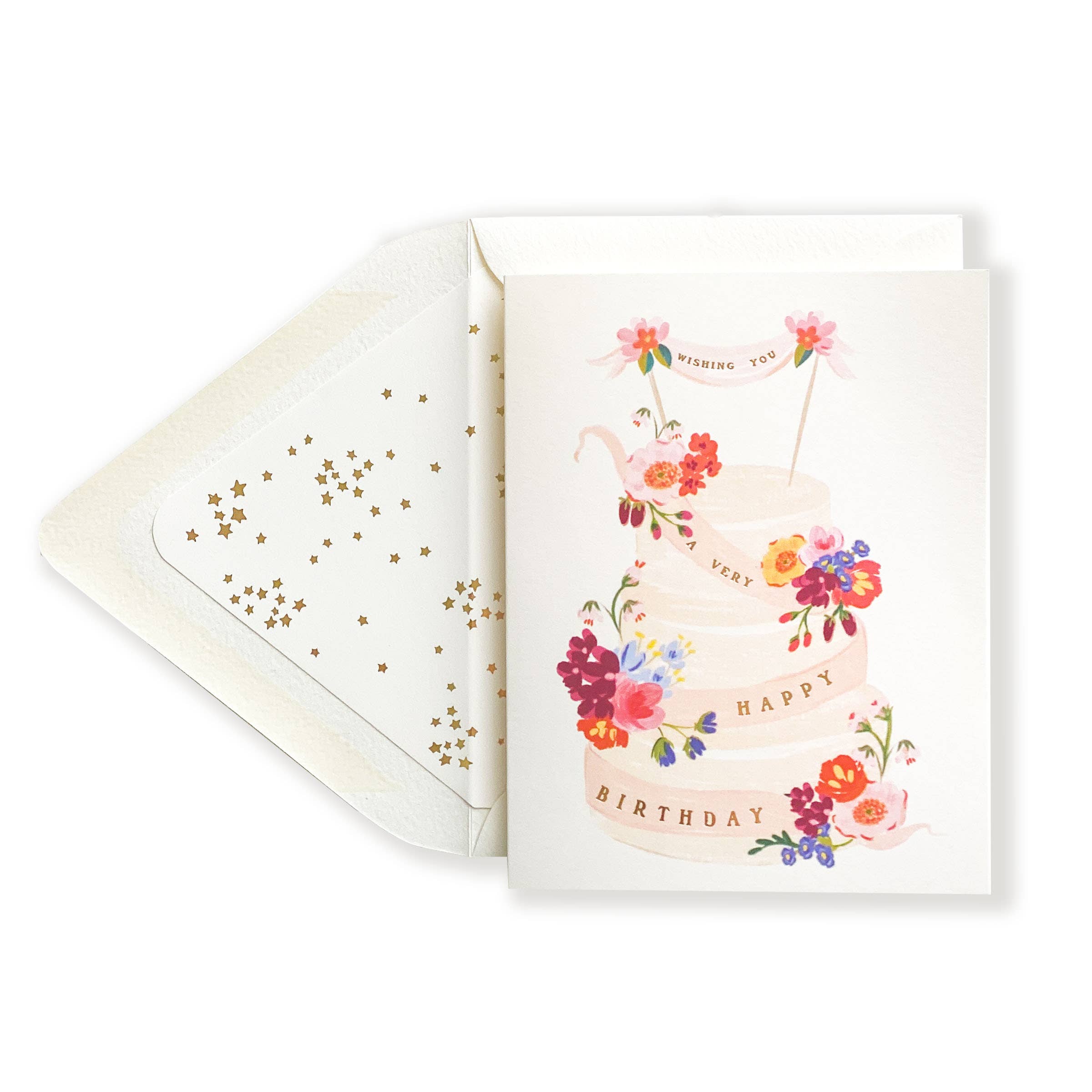 The First Snow - Wishing You a Happy Birthday Cake Greeting Card