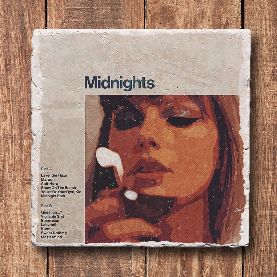 Vintage Style Album Coasters - Midnights