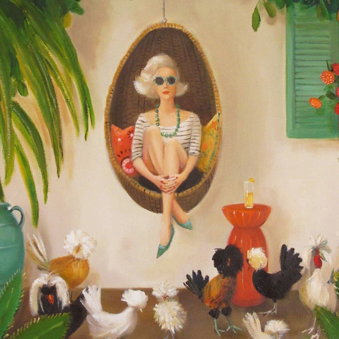 Janet Hill Studio – Impression d'art « poulets extraordinaires »