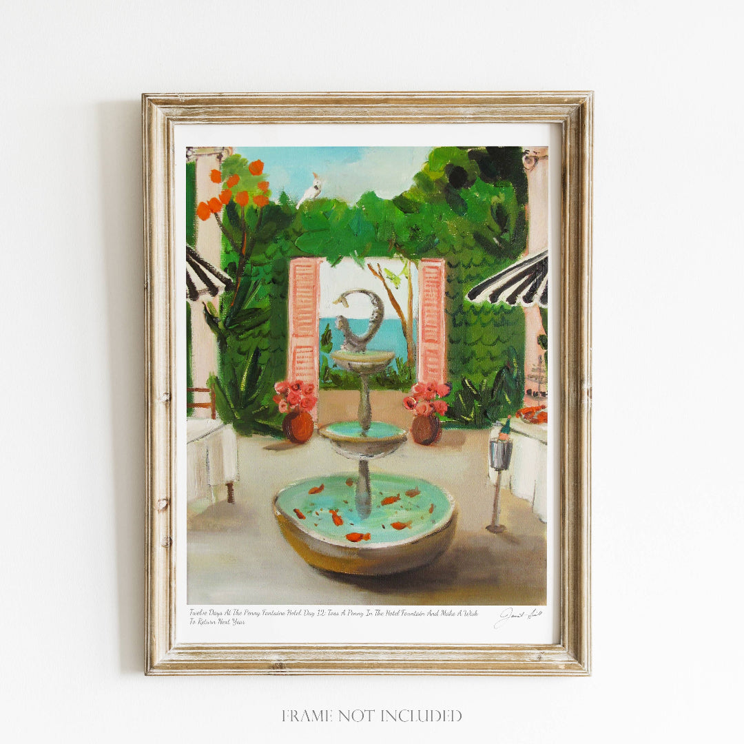 Janet Hill Studio - Twelve Days At Penny Fontaine Hotel Day 12 Art Print