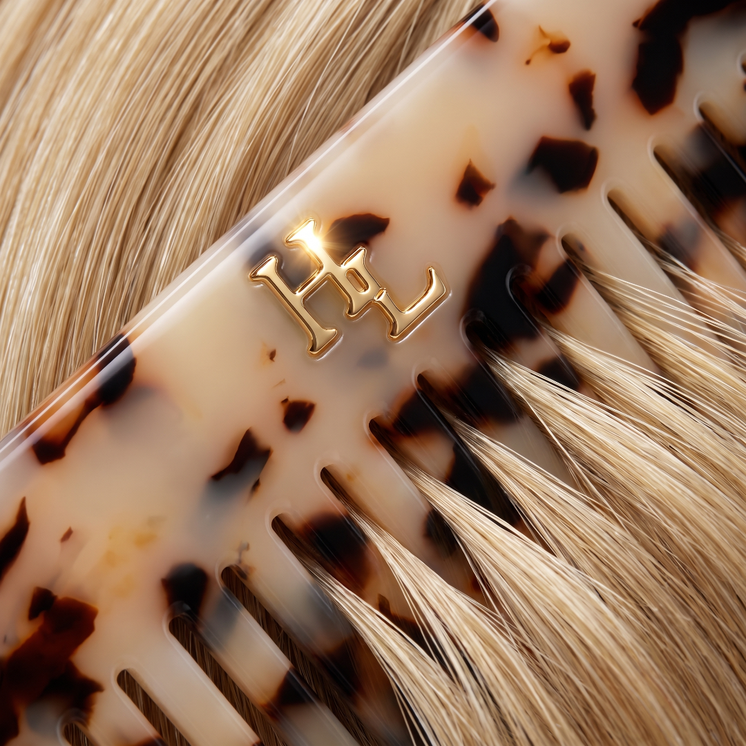 HoneyLux - Acetate Detangling Comb - Tortoise Shell