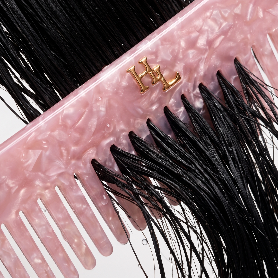 HoneyLux - Acetate Detangling Comb - Pink