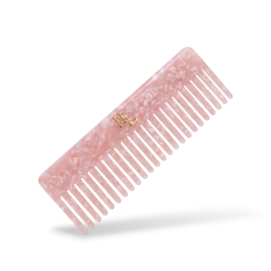HoneyLux - Acetate Detangling Comb - Pink