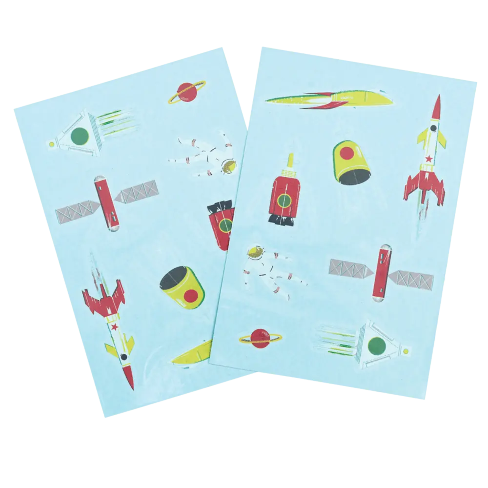 Space Age Temporary Tattoos