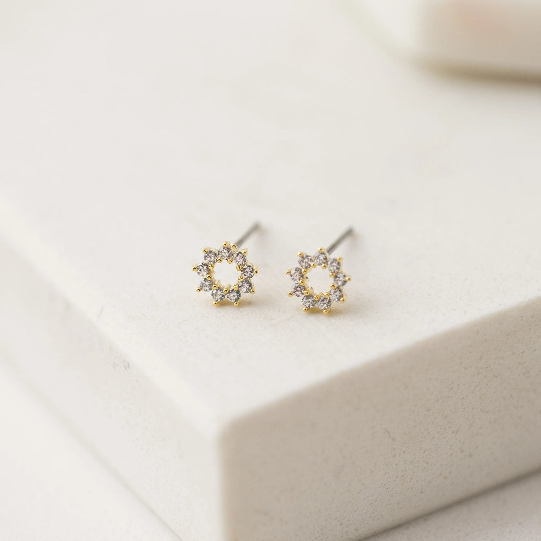 Mini-boucles d'oreilles à tige Halo
