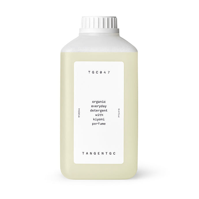 A white bottle of Tangent GC Kiyomi Everyday Detergent with a label that includes the product name and the scent marked as Kiyomi.