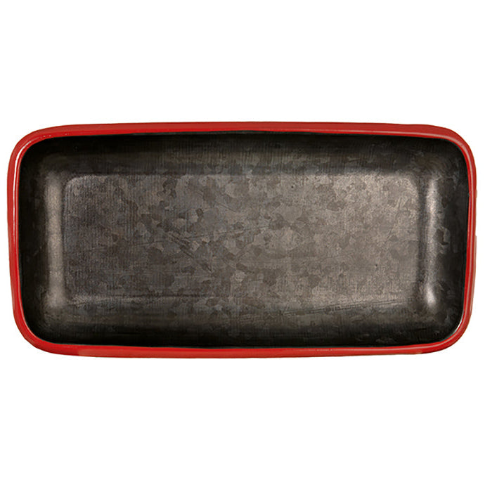 Grey & Red Bath Tray