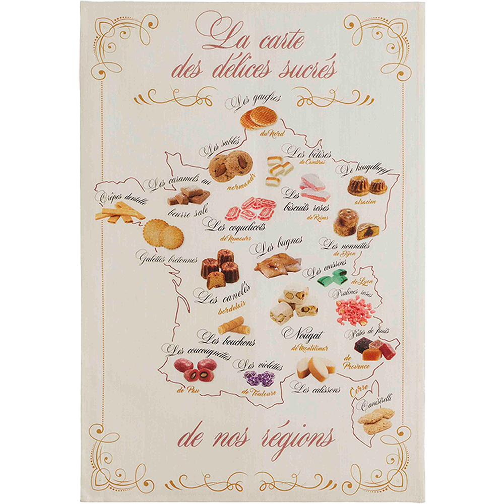 Coucke - Torchon Carte Gourmande