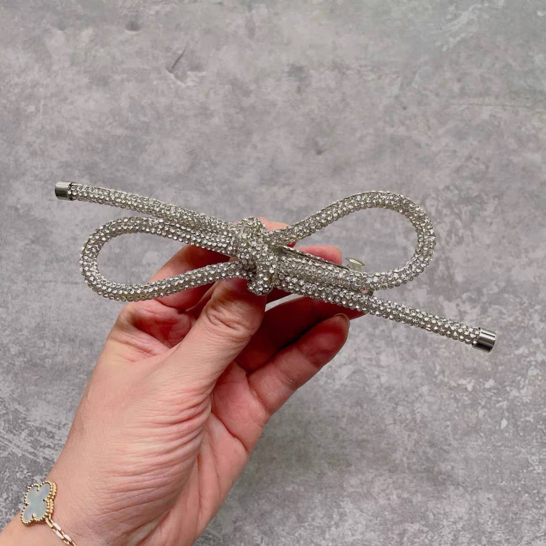 Bow Barrette Silver