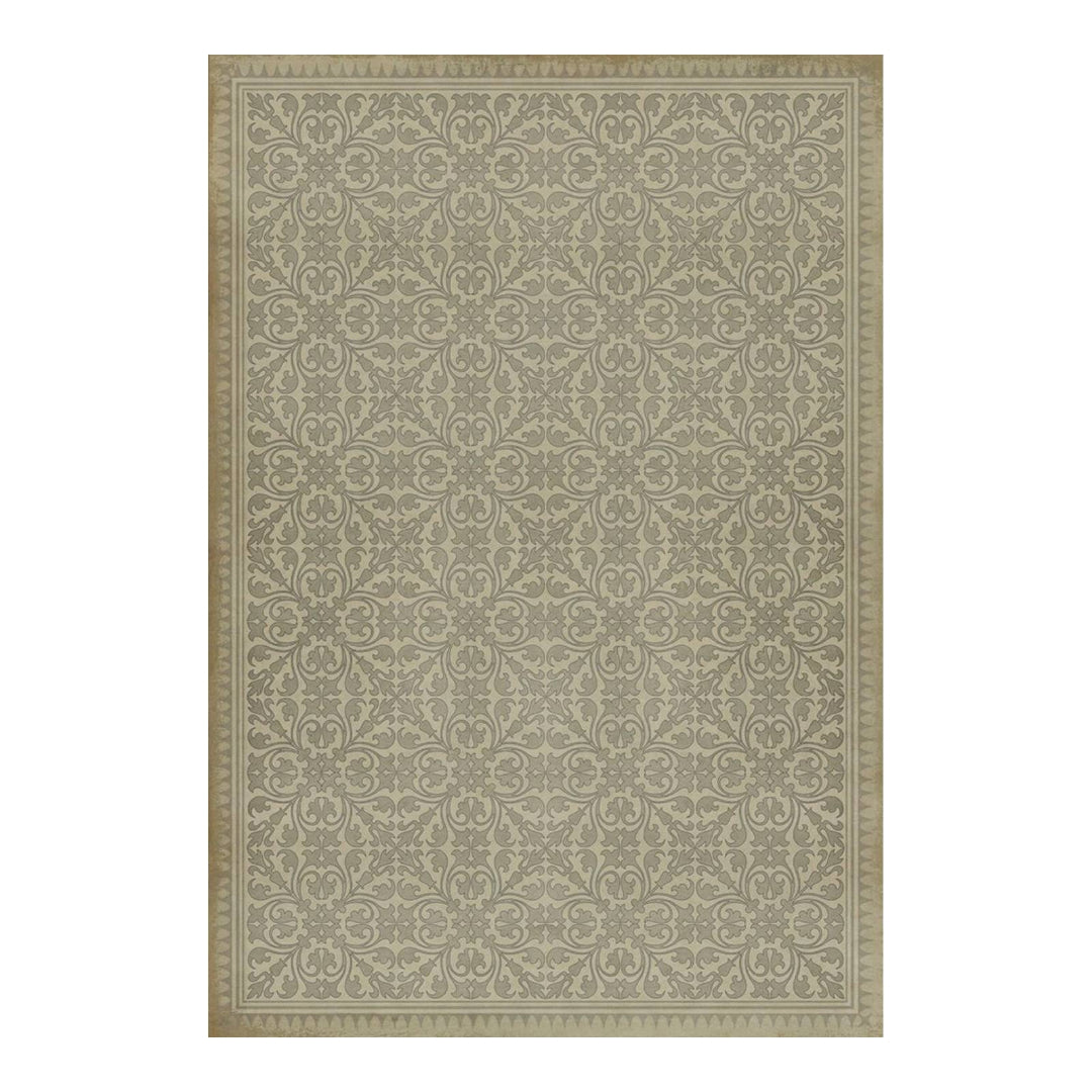 Decorative rectangular rug with a pattern on a white background