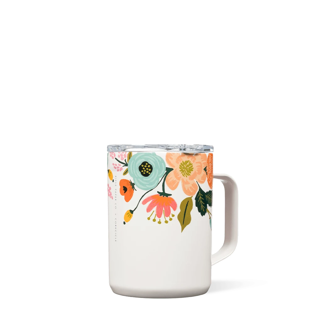 Corkcicle - Rifle Paper Mug Cream Lively Floral