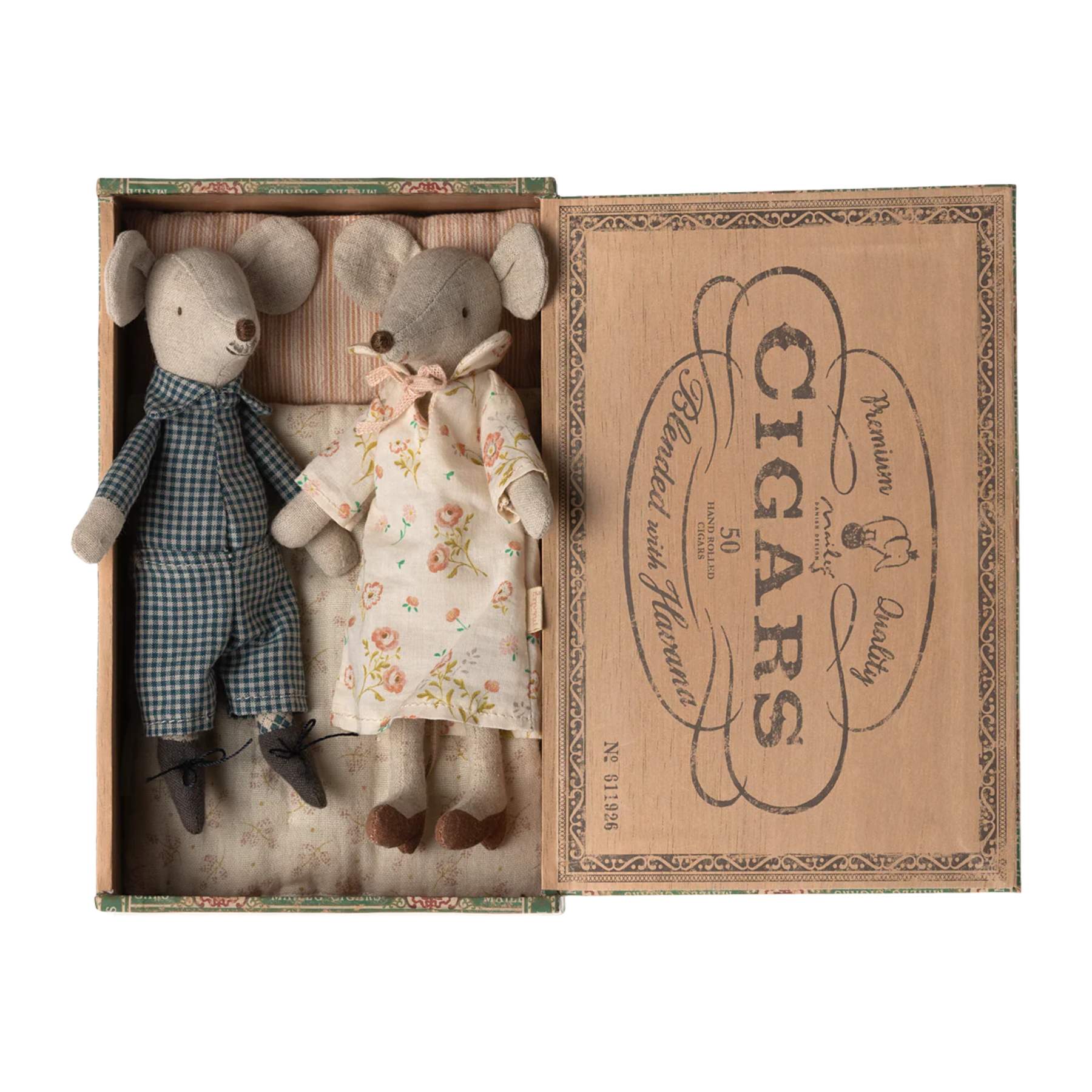 Maileg - Grandma & Grandpa Mice in Cigar Box