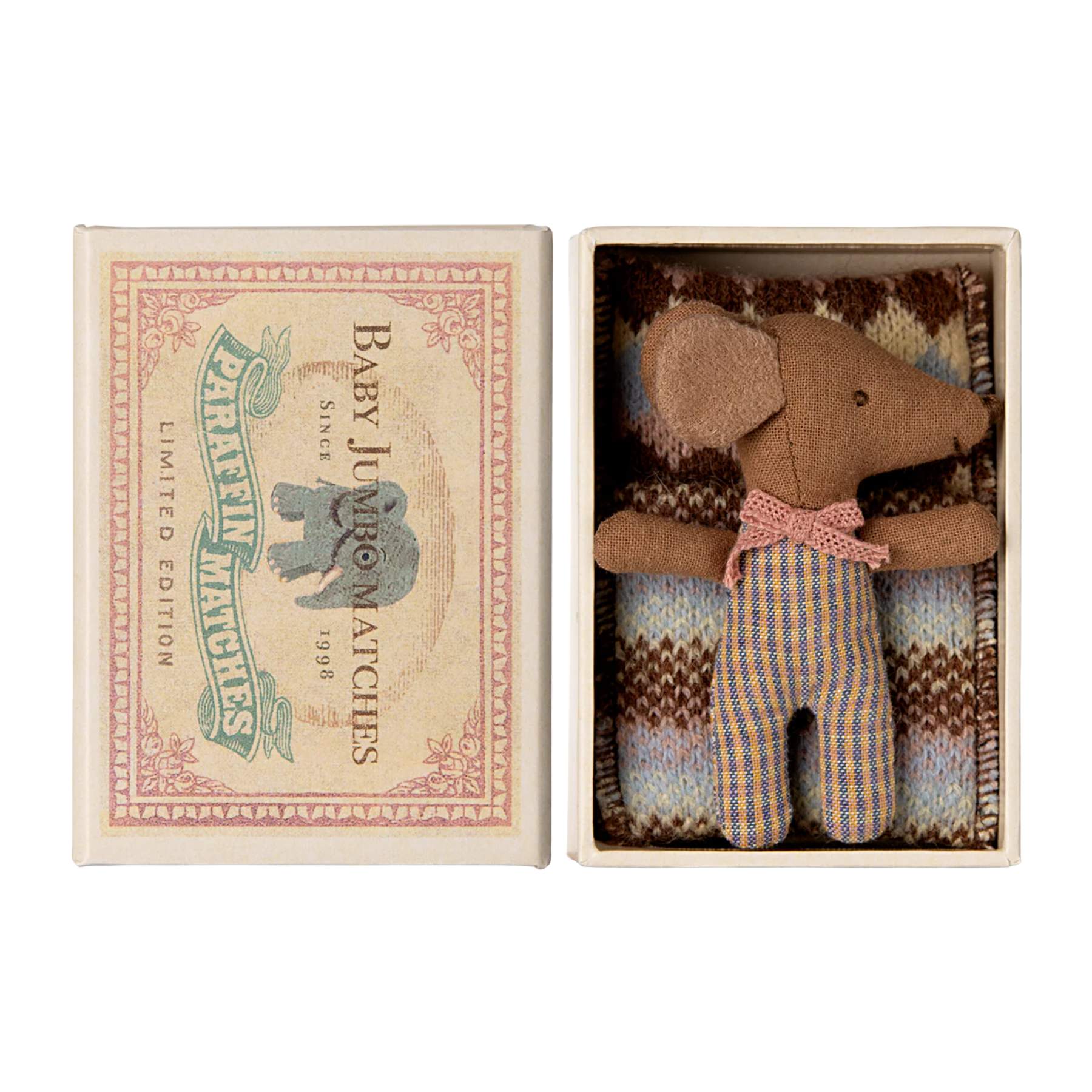 Maileg - Sleepy Wakey Baby Mouse Rose