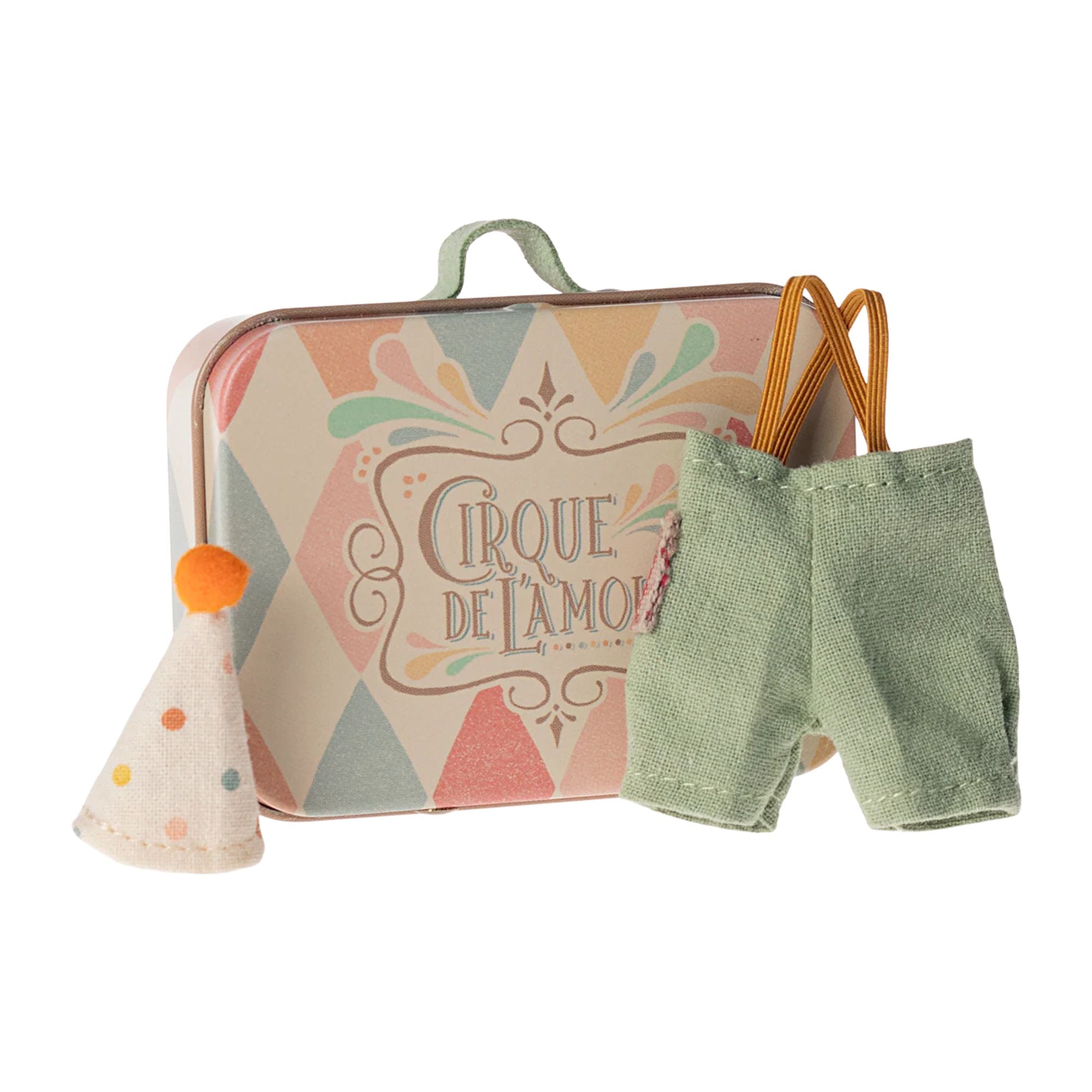 Maileg - Clown Clothes in Suitcase, Little Brother Mouse