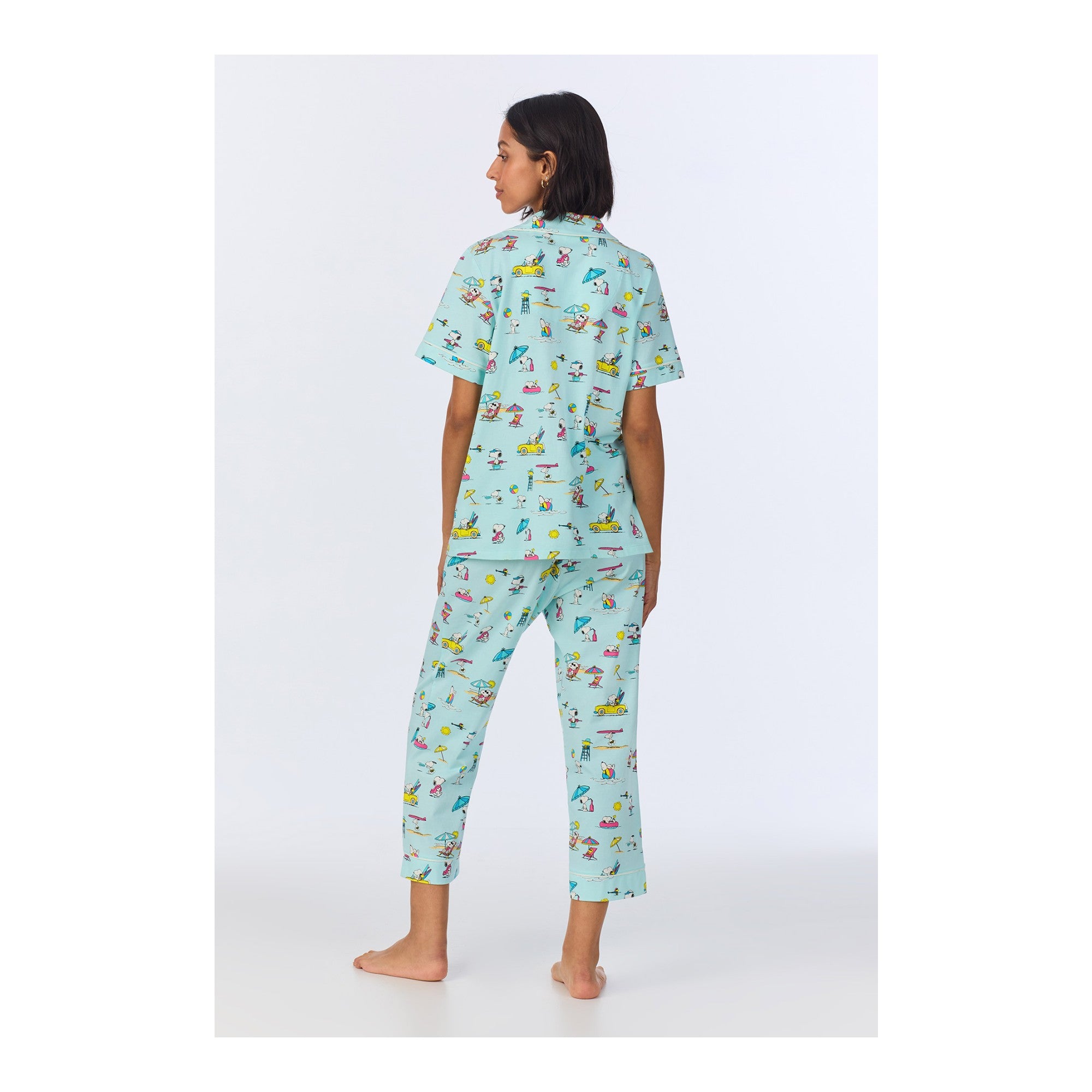 Surfside Snoopy Short Sleeve Classic Cropped PJ Set