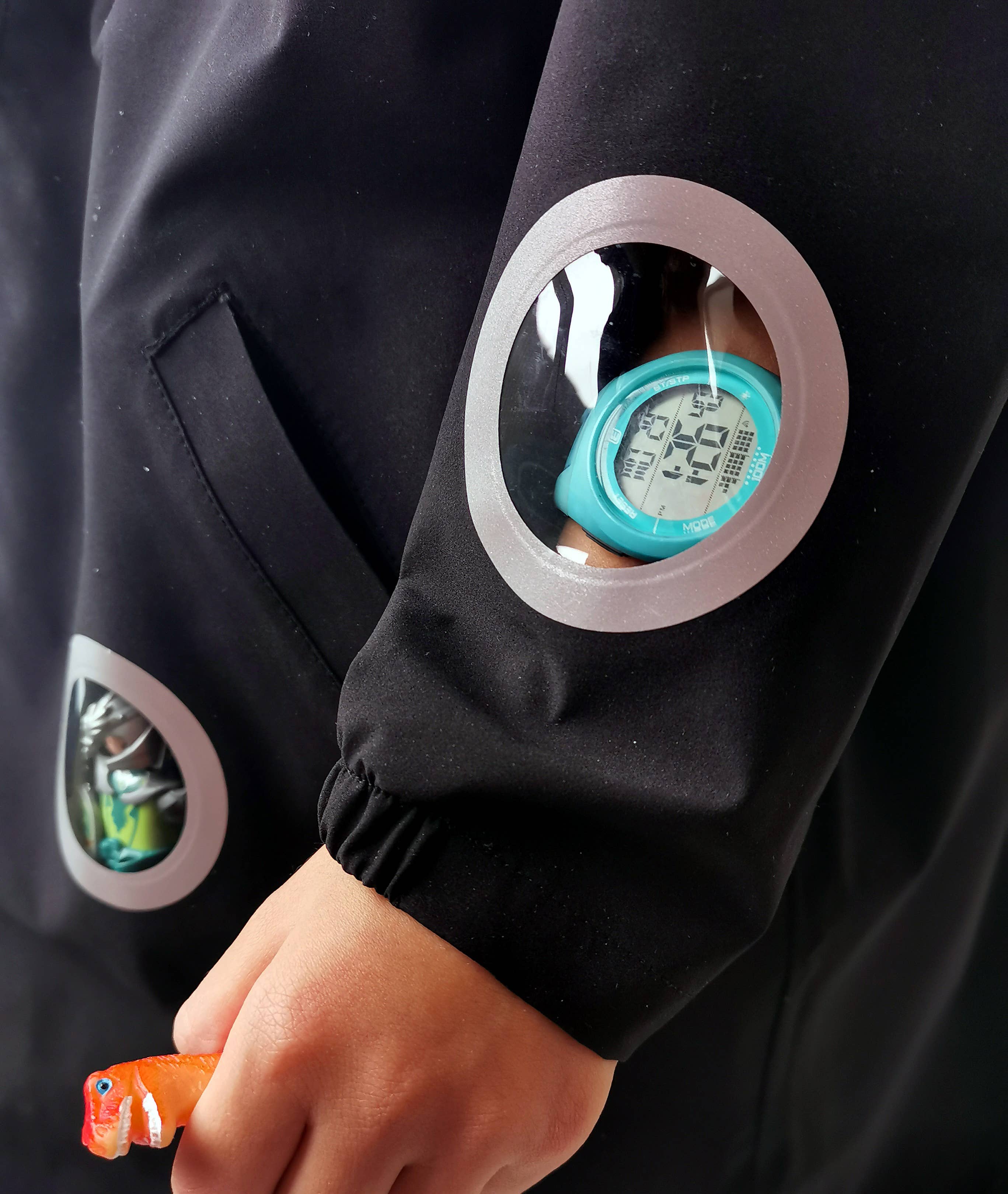 Windbreaker Rain Jacket - Black: 7-8y (128cm)