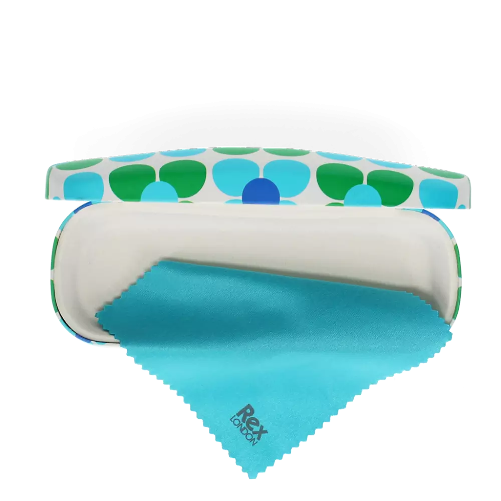 Green & Blue Daisy Glasses Case