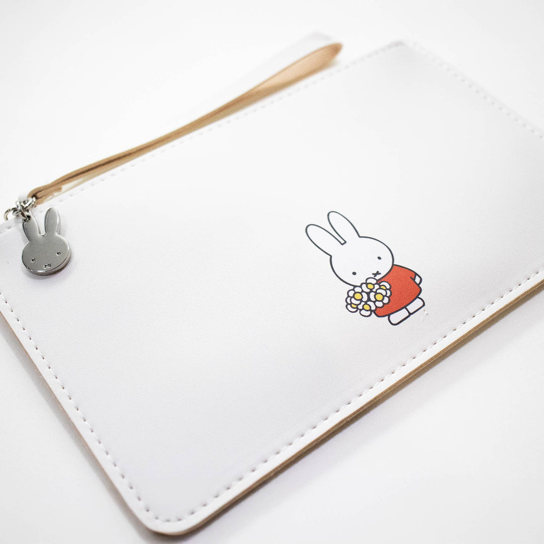 Miffy Flowers Pouch White